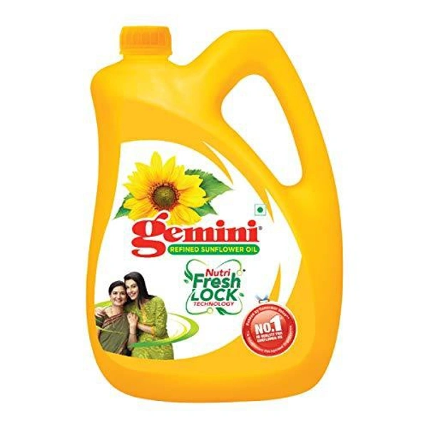 Gemini Refined Sunflower Oil  - 5 Ltr