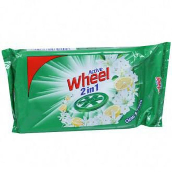 Wheel Active 2 In 1 Detergent Bar - 180 Gms