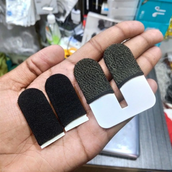 FINGER SLEEVE FOR BGMI PUBG FREE FIRE COD ETC. - Black, Free