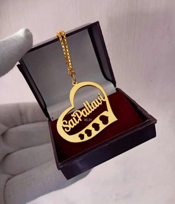 PBA FANCY DESIGN NAME PENDANT (SINGLE NAME) - Mercury, Gold