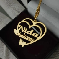 PBA ALL DOUBLE NAME PENDANT GOLD/SILVER  - GOLD, SILVER