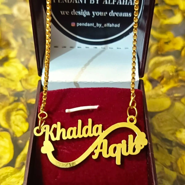 PBA ALL DOUBLE NAME PENDANT GOLD/SILVER  - GOLD, SILVER