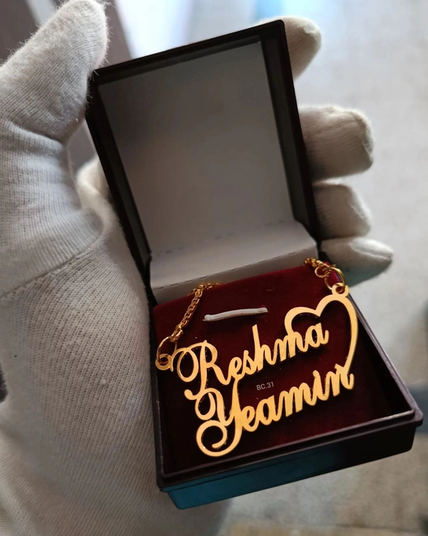 PBA ALL DOUBLE NAME PENDANT GOLD/SILVER  - GOLD, SILVER