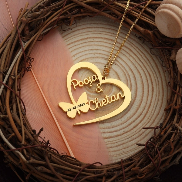 PBA ALL DOUBLE NAME PENDANT GOLD/SILVER  - GOLD, SILVER