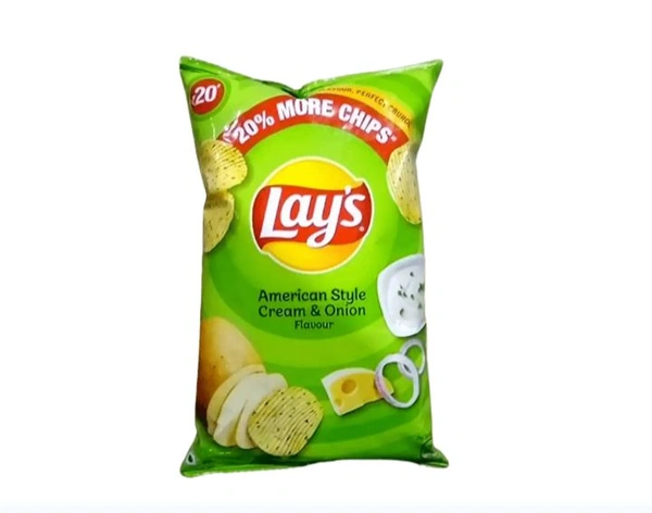 Lay's American Style Cream & Onion Potato Chip (8 gm Extra, 20% Extra)40g.
