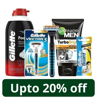Facewash,Skin Cream & Razor.
