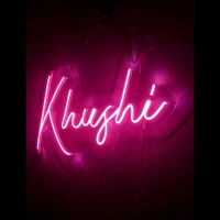 khushi name neon sign - pink, 2×1 sq. feet