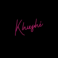 khushi name neon sign - pink, 2×1 sq. feet