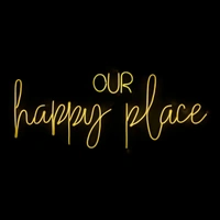 Our happy place - warm white, 1.5×3 sq. feet