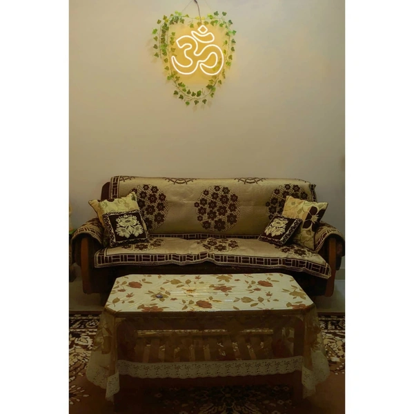 Omm neon sign - warm white, 1.5×1.5 sq. feet