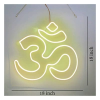 Omm neon sign - warm white, 1.5×1.5 sq. feet