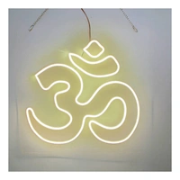 Omm neon sign - warm white, 1.5×1.5 sq. feet