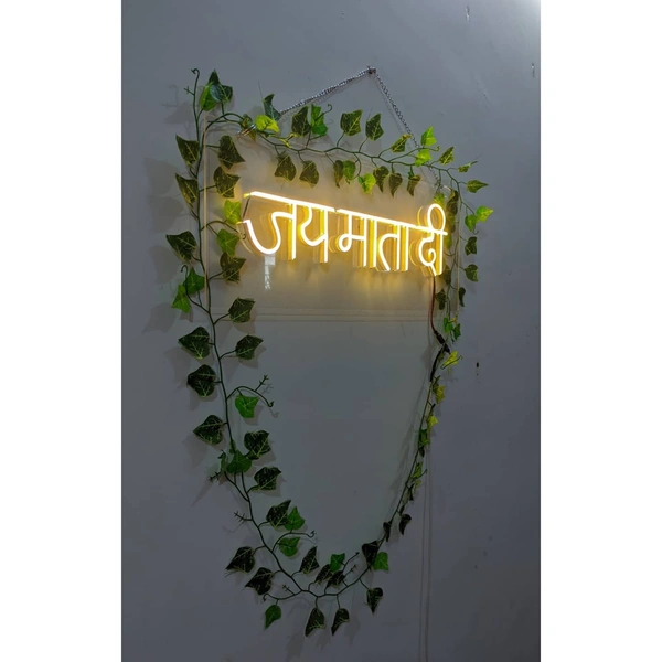 Jay mata di neon sign - warm white, 2×1 sq. feet