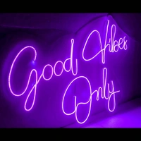 Good vibes only neon sign - purple, 2×3 sq. feet