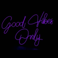 Good vibes only neon sign - purple, 2×3 sq. feet