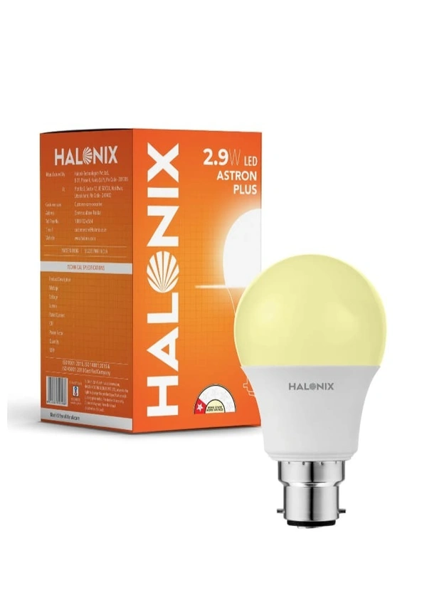 Halonix 2.9 w Warm White Yellow Led Bulb B22 Base Holder