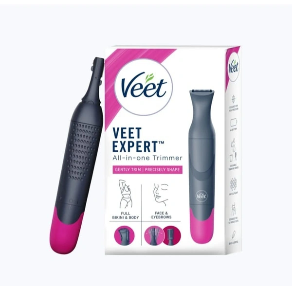 Veet Expert Electric All-in-One Female Body Trimmer (Grey) | Precision Hair Removal for Women