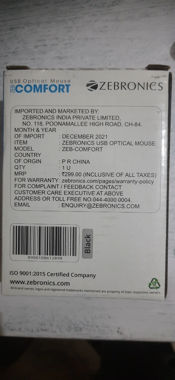 Zebronics Wired Mouse