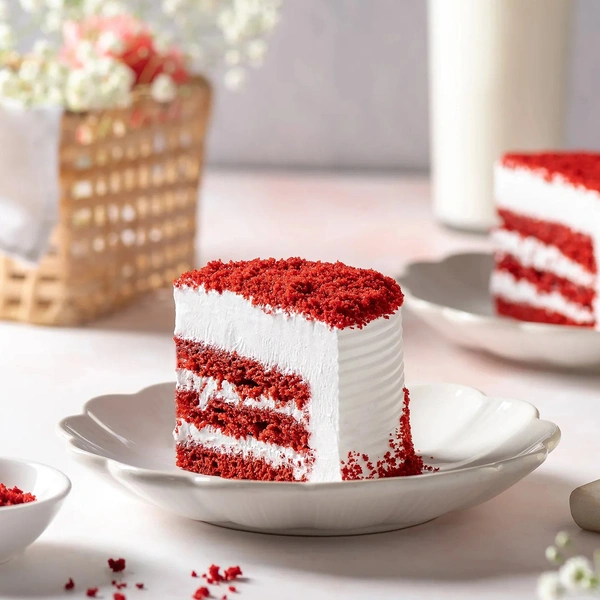 Red Velvet Fresh Cream Cake Half kg