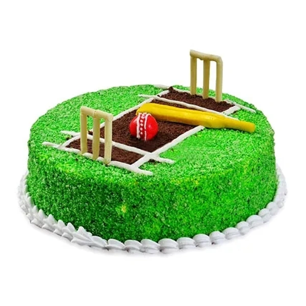 Customised Cricket Theme Cake 1kg Vanilla