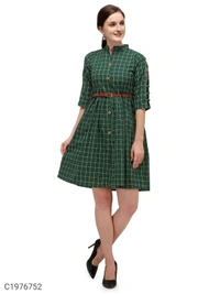Elegant Cotton Checks Printed Kurti⚡⚡ Quantity: Only 5 units available⚡⚡