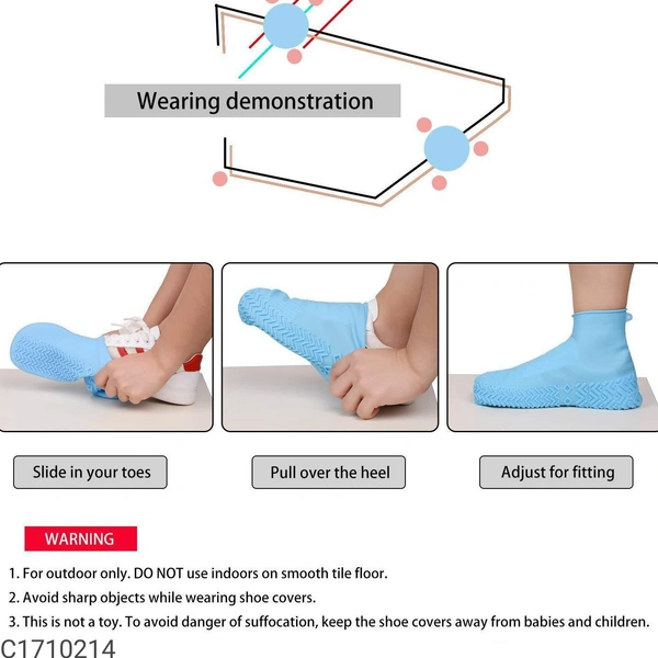 High Demand Shoe Cover-Silicone Reusable Anti skid Waterproof Boot Cover Shoe Protector*Details:*Product Description:  Silicone Reusable Anti skid Waterproof Boot Cover Shoe ProtectorPackage Contains:  It has 1 Pair of Shoe CoverMaterial:SiliconeSize: L & XLItem Weight: 200 gmFeatures: 1. This product is elastic and suitable for multiple sizes.2.Made of high-quality silicone materi