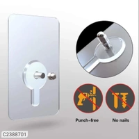 Punch-Free Wall-Mounted Screw Hook,Seamless Transparent No Nails Drill Waterproof Hooks for Bathroom, Kitchen, Home-Transparent, Stainless Steel (Pack of 10)⚡⚡ Quantity: Only 5 units available⚡⚡*Details:*<p><span style="background-color: rgb(250, 250, 250);">Product Name: </span>Punch-Free Wall-Mounted Screw Hook,Seamless Transparent No Nails Drill Waterproof Hooks for Bathroom, Ki