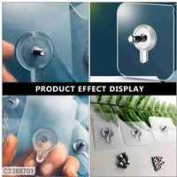 Punch-Free Wall-Mounted Screw Hook,Seamless Transparent No Nails Drill Waterproof Hooks for Bathroom, Kitchen, Home-Transparent, Stainless Steel (Pack of 10)⚡⚡ Quantity: Only 5 units available⚡⚡*Details:*<p><span style="background-color: rgb(250, 250, 250);">Product Name: </span>Punch-Free Wall-Mounted Screw Hook,Seamless Transparent No Nails Drill Waterproof Hooks for Bathroom, Ki