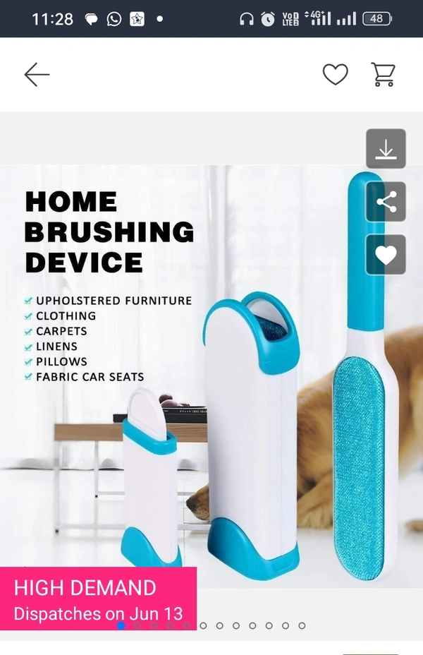 Fur and Lint Remover Multi-Purpose Double Sided Self-Cleaning Brushes*Details:*Product Description: Pet Fur & Lint Remover will be your good pet care expert around you. Fur Remover is a must-have for every pet owner to maintain a hair-free and lint-free home, clothes, and furniture. The lint brush is very easy to use and you needn💥 *FREE Shipping* 💥 *FREE COD* 💥 *FREE Return & 1
