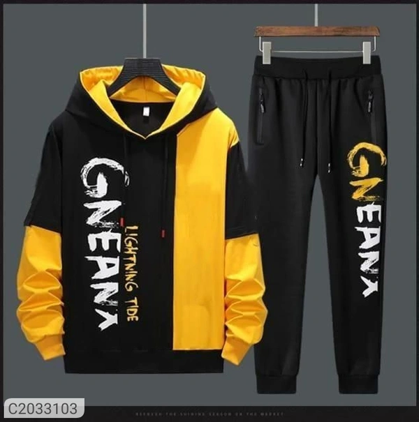 Lycra Printed  Full Sleeves Regular Fit Mens Track Suit⚡⚡ Quantity: Only 5 units available⚡⚡*Details:*Product Name: Lycra Printed  Full Sleeves Regular Fit Mens Track SuitPackage Contains: It Has 1 Piece Of Tracksuit 
Fabric: Lycra
Color: Colour as per availability
Pattern: Printed
Fit: Regular
Bottom Fabric: Others
Combo: Pack of 1
Ideal For: MenWeight: 500Designs: 6💥 *FREE Shipp