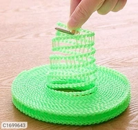High DemandNylon Clothesline Rope Windproof with Hooks Pack of 1 (5M)⚡⚡ Quantity: Only 5 units available⚡⚡*Details:*Product Description: Make your clothes dry fast and quickly with this Nylon Clothes Line. The large capacity strong portable clothesline can take enough weights for wet clothes and sheets without falling or breaking., able to hang several loads of wash on this without