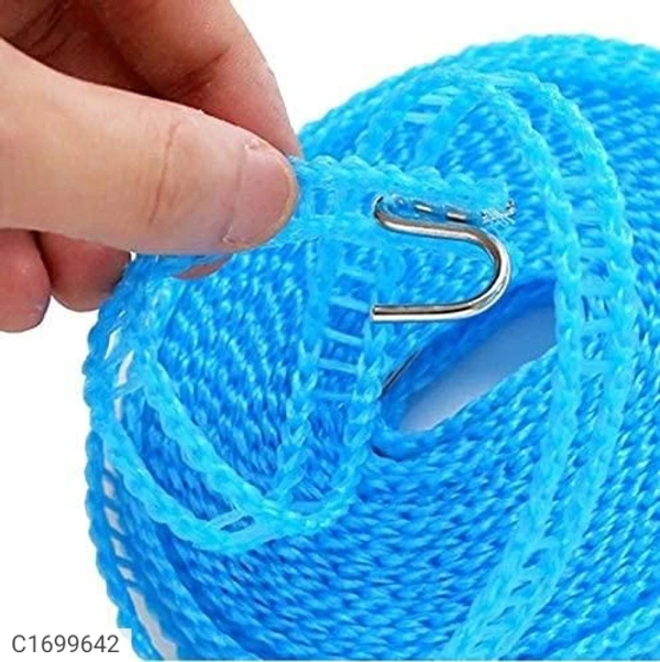 High DemandNylon Clothesline Rope Windproof with Hooks Pack of 1 (5M)⚡⚡ Quantity: Only 5 units available⚡⚡*Details:*Product Description: Make your clothes dry fast and quickly with this Nylon Clothes Line. The large capacity strong portable clothesline can take enough weights for wet clothes and sheets without falling or breaking., able to hang several loads of wash on this without