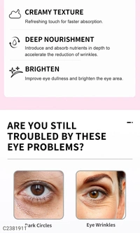 High DemandKURAIY Powerblend Eye Cream for Dark Circles, Wrinkles, Fine Lines…100gm(pack of 2)*Details:*Product Name: KURAIY Powerblend Eye Cream for Dark Circles, Wrinkles, Fine Lines💥 *FREE Shipping* 💥 *FREE COD* 💥 *FREE Return & 100% Refund* 🚚 *Delivery*: Within 7 days 