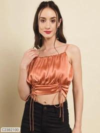 TRENDARREST Women's Polyester Green Satin Party Top⚡⚡ Quantity: Only 5 units available⚡⚡*Details:*Product Name: TRENDARREST Women's Polyester Green Satin Party TopPackage Contains: It has 1 Piece of Top
Color: Mint Green
Fabric: Polyester
Pattern: Solid
Style: Fitted
Occasion: Party
Combo/Set of: Pack of 1
Brand: Trend Arrest
Length: Short Length
Sleeve Length: Shoulder Straps
Neck