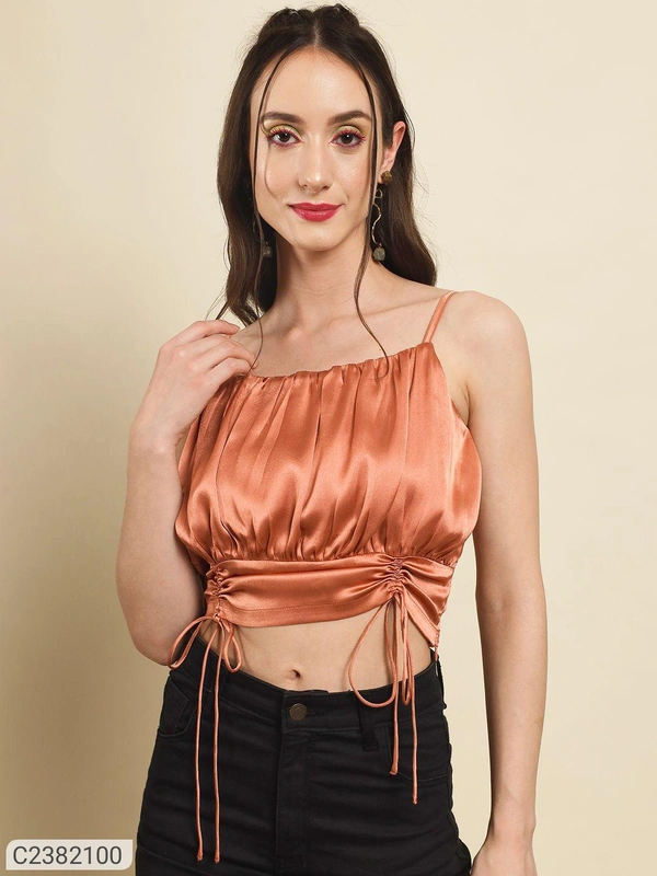TRENDARREST Women's Polyester Green Satin Party Top⚡⚡ Quantity: Only 5 units available⚡⚡*Details:*Product Name: TRENDARREST Women's Polyester Green Satin Party TopPackage Contains: It has 1 Piece of Top
Color: Mint Green
Fabric: Polyester
Pattern: Solid
Style: Fitted
Occasion: Party
Combo/Set of: Pack of 1
Brand: Trend Arrest
Length: Short Length
Sleeve Length: Shoulder Straps
Neck