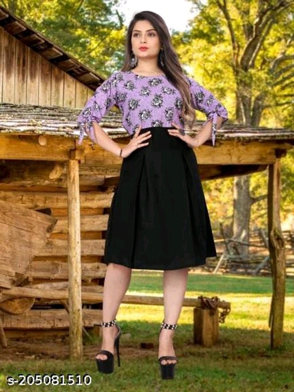 Whatsapp -> https://ltl.sh/CMkRND1F9A (+917594085240)Pretty Glamorous Women Dresses*Fabric: CrepeSleeve Length: Three-Quarter SleevesPattern: PrintedNet Quantity (N): 1Sizes:S (Bust Size: 36 in, Length Size: 38 in) M (Bust Size: 38 in, Length Size: 38 in) L (Bust Size: 40 in, Length Size: 38 in) XL (Bust Size: 42 in, Length Size: 38 in) XXL (Bust Size: 44 in, Length Size: 38 in) 