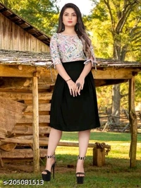 Whatsapp -> https://ltl.sh/CMkRND1F9A (+917594085240)Pretty Glamorous Women Dresses*Fabric: CrepeSleeve Length: Three-Quarter SleevesPattern: PrintedNet Quantity (N): 1Sizes:S (Bust Size: 36 in, Length Size: 38 in) M (Bust Size: 38 in, Length Size: 38 in) L (Bust Size: 40 in, Length Size: 38 in) XL (Bust Size: 42 in, Length Size: 38 in) XXL (Bust Size: 44 in, Length Size: 38 in) 