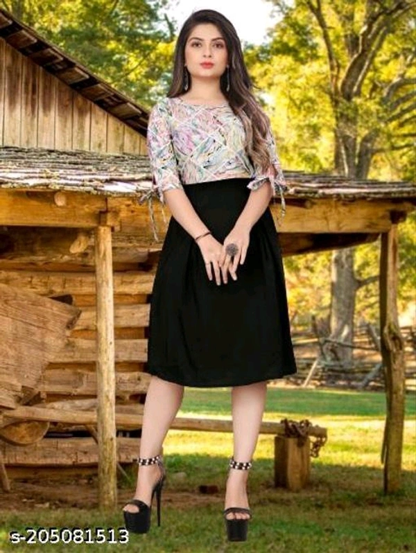 Whatsapp -> https://ltl.sh/CMkRND1F9A (+917594085240)Pretty Glamorous Women Dresses*Fabric: CrepeSleeve Length: Three-Quarter SleevesPattern: PrintedNet Quantity (N): 1Sizes:S (Bust Size: 36 in, Length Size: 38 in) M (Bust Size: 38 in, Length Size: 38 in) L (Bust Size: 40 in, Length Size: 38 in) XL (Bust Size: 42 in, Length Size: 38 in) XXL (Bust Size: 44 in, Length Size: 38 in) 