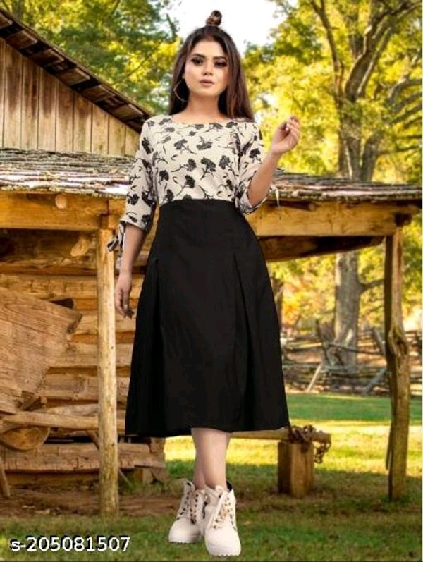 Whatsapp -> https://ltl.sh/CMkRND1F9A (+917594085240)Pretty Glamorous Women Dresses*Fabric: CrepeSleeve Length: Three-Quarter SleevesPattern: PrintedNet Quantity (N): 1Sizes:S (Bust Size: 36 in, Length Size: 38 in) M (Bust Size: 38 in, Length Size: 38 in) L (Bust Size: 40 in, Length Size: 38 in) XL (Bust Size: 42 in, Length Size: 38 in) XXL (Bust Size: 44 in, Length Size: 38 in) 