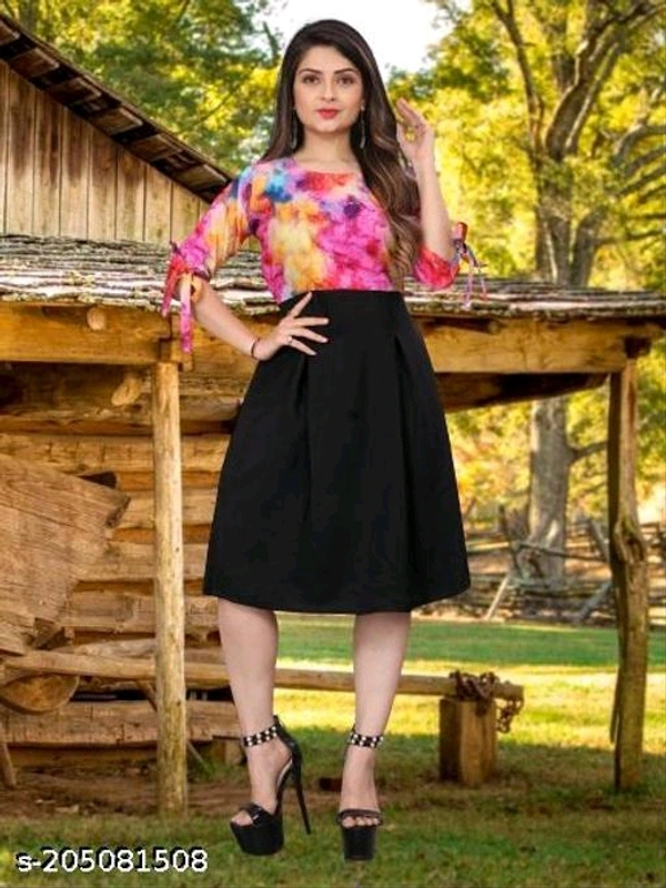 Whatsapp -> https://ltl.sh/CMkRND1F9A (+917594085240)Pretty Glamorous Women Dresses*Fabric: CrepeSleeve Length: Three-Quarter SleevesPattern: PrintedNet Quantity (N): 1Sizes:S (Bust Size: 36 in, Length Size: 38 in) M (Bust Size: 38 in, Length Size: 38 in) L (Bust Size: 40 in, Length Size: 38 in) XL (Bust Size: 42 in, Length Size: 38 in) XXL (Bust Size: 44 in, Length Size: 38 in) 