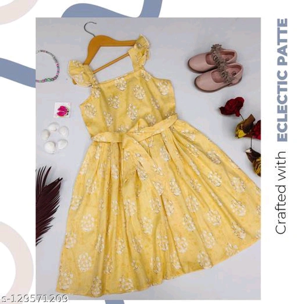 Agile Stylish Girls Frocks & Dresses*Fabric: RayonSleeve Length: Product DependentPattern: PrintedNet Quantity (N): SingleSizes: 2-3 Years, 3-4 Years, 4-5 Years, 5-6 Years, 6-7 Years, 7-8 Years, 8-9 Years, 9-10 Years, 10-11 Years, 11-12 Years, 12-13 Years, 13-14 Years, 14-15 Years, 15-16 YearsDispatch: 1 Day