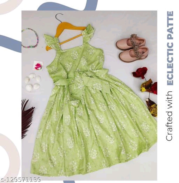 Agile Stylish Girls Frocks & Dresses*Fabric: RayonSleeve Length: Product DependentPattern: PrintedNet Quantity (N): SingleSizes: 2-3 Years, 3-4 Years, 4-5 Years, 5-6 Years, 6-7 Years, 7-8 Years, 8-9 Years, 9-10 Years, 10-11 Years, 11-12 Years, 12-13 Years, 13-14 Years, 14-15 Years, 15-16 YearsDispatch: 1 Day