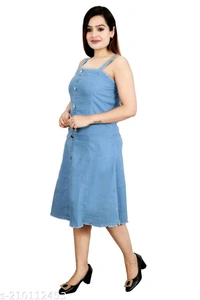 Whatsapp -> https://ltl.sh/CMkRhCn1og (+917594085240)Catalog Name:*Stylish Designer Women Dresses*Fabric: DenimSleeve Length: SleevelessPattern: SolidNet Quantity (N): Product DependentSizes:XS, S, M, L, XLDispatch: 2 Days