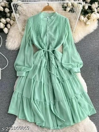 Whatsapp -> https://ltl.sh/CskRhm8MQQ (+917594085240)Catalog Name:*Urbane Latest Women Dresses*Fabric: Crepe / AcrylicSleeve Length: Long SleevesPattern: SolidNet Quantity (N): 1Sizes:S (Bust Size: 32 in) M (Bust Size: 34 in) L (Bust Size: 36 in) XL (Bust Size: 38 in) 