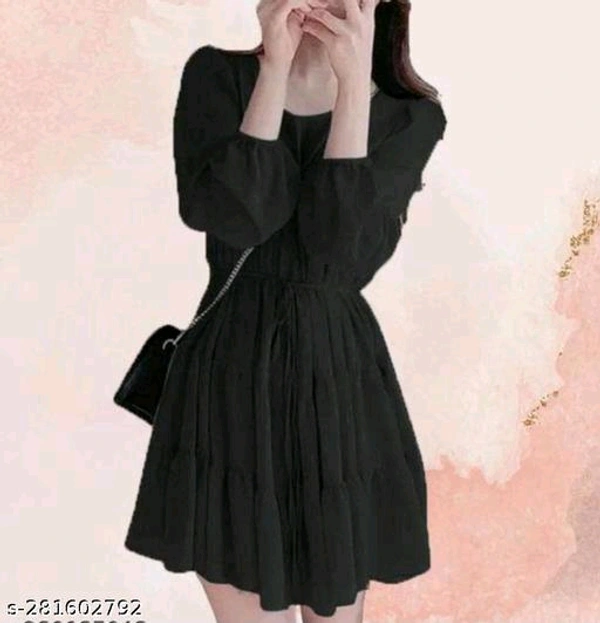 Whatsapp -> https://ltl.sh/CskRiDMuSw (+917594085240)Catalog Name:*Comfy Modern Women Dresses*Fabric: Acrylic / GeorgetteSleeve Length: Product DependentPattern: SolidNet Quantity (N): 1Sizes:S, MDispatch: 1 Day