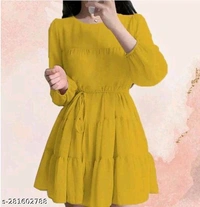 Whatsapp -> https://ltl.sh/CskRiDMuSw (+917594085240)Catalog Name:*Comfy Modern Women Dresses*Fabric: Acrylic / GeorgetteSleeve Length: Product DependentPattern: SolidNet Quantity (N): 1Sizes:S, MDispatch: 1 Day