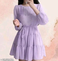 Whatsapp -> https://ltl.sh/CskRiDMuSw (+917594085240)Catalog Name:*Comfy Modern Women Dresses*Fabric: Acrylic / GeorgetteSleeve Length: Product DependentPattern: SolidNet Quantity (N): 1Sizes:S, MDispatch: 1 Day