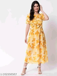Whatsapp -> https://ltl.sh/CMkRkuMXrg (+917594085240)Catalog Name:*Comfy Retro Women Dresses*Fabric: CrepeSleeve Length: Short SleevesPattern: Product DependentSizes:S (Bust Size: 34 in, Length Size: 50 in) M (Bust Size: 36 in, Length Size: 50 in) L (Bust Size: 38 in, Length Size: 50 in) XL (Bust Size: 40 in, Length Size: 50 in) XXL