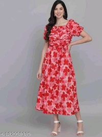 Whatsapp -> https://ltl.sh/CMkRkuMXrg (+917594085240)Catalog Name:*Comfy Retro Women Dresses*Fabric: CrepeSleeve Length: Short SleevesPattern: Product DependentSizes:S (Bust Size: 34 in, Length Size: 50 in) M (Bust Size: 36 in, Length Size: 50 in) L (Bust Size: 38 in, Length Size: 50 in) XL (Bust Size: 40 in, Length Size: 50 in) XXL