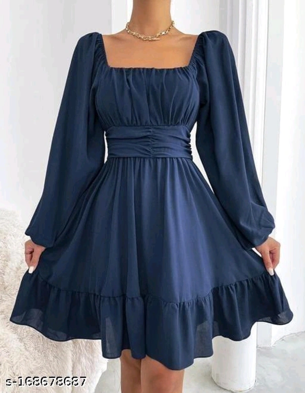 Whatsapp -> https://ltl.sh/CMkT9m32Lg (+917594085240)Catalog Name:*Trendy Feminine Women Dresses*Fabric: Poly CrepeSleeve Length: Long SleevesPattern: SolidNet Quantity (N): 1Sizes:S (Bust Size: 34 in) M (Bust Size: 36 in) L (Bust Size: 38 in) Dispatch: 2 Days*Proof of Safe Delivery! 